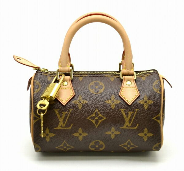 11451104 Louis Vuitton Monogram Mini Speedy Pouch Canvas Brown