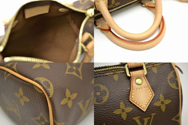 11451104 2 Louis Vuitton Monogram Mini Speedy Pouch Canvas Brown