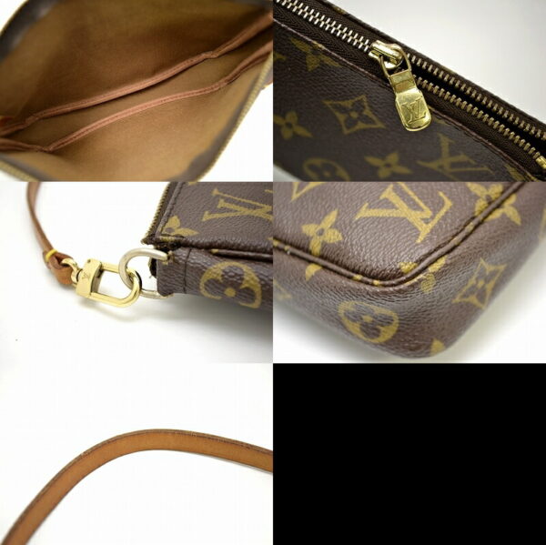 11451162 2 Louis Vuitton Monogram Pochette Accessoire Pouch Canvas Brown