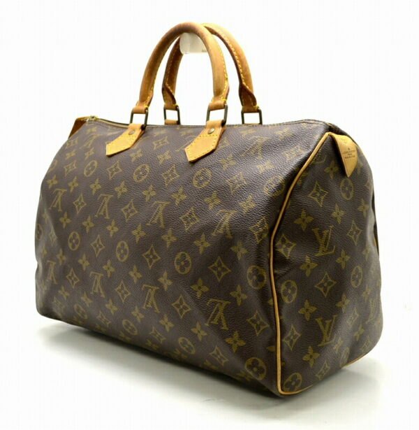 11451251 1 Louis Vuitton Monogram Speedy 35 Bag Canvas Brown