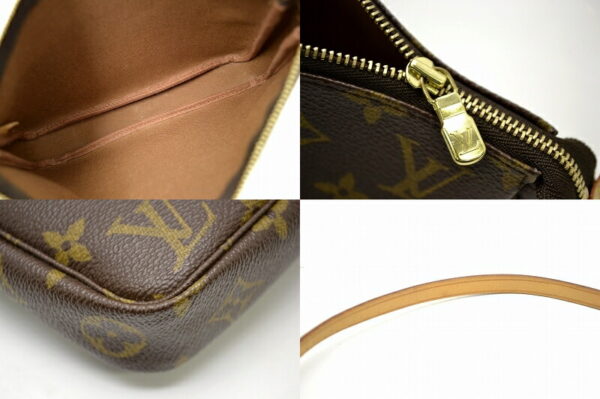 11451262 2 Louis Vuitton Monogram Pochette Accessoire Pouch Canvas Brown