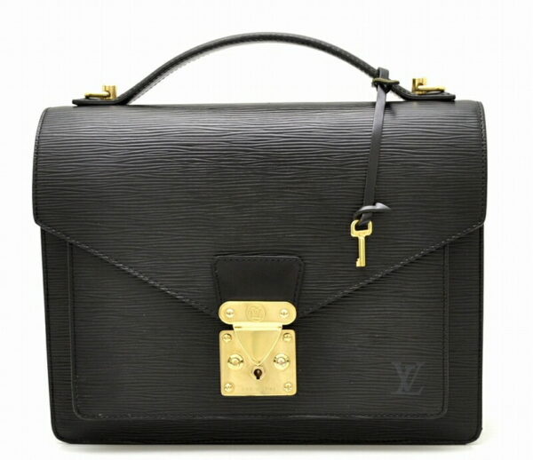 11451354 Louis Vuitton Epi Monceau Handbag Leather Noir Black