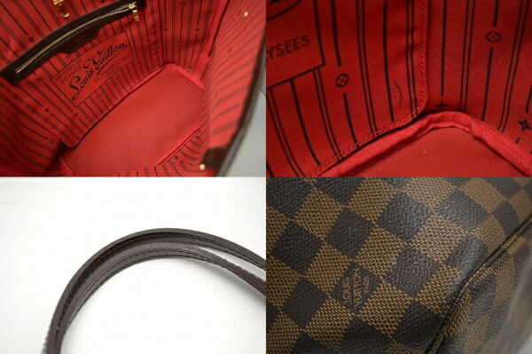 11451407 2 Louis Vuitton Damier Neverfull MM Tote Bag Canvas Brown