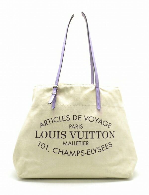 11451442 Louis Vuitton Place of the Sun Neverfull Tote Bag Canvas White Purple