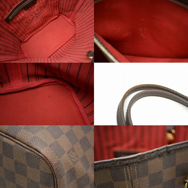 11451455 2 Louis Vuitton Damier Neverfull MM Tote Bag Canvas Brown