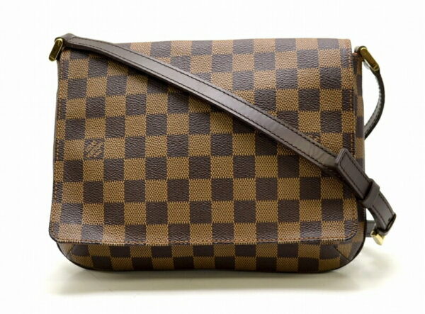 11451461 Louis Vuitton Damier Musette Tango Crossbody Bag Canvas Brown