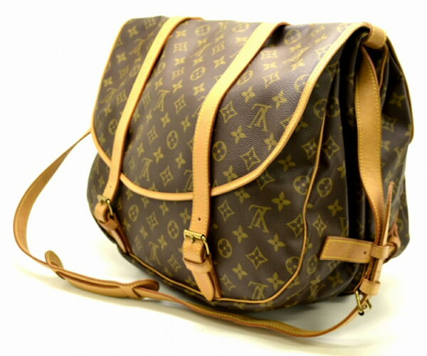 11460330 1 Louis Vuitton Monogram Saumur GM Crossbody Bag Canvas Brown