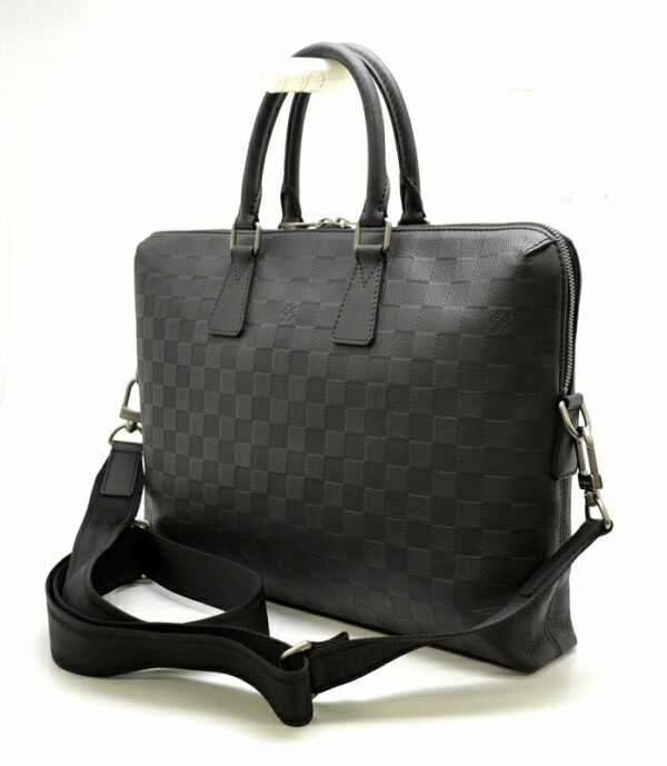 11460801 1 Louis Vuitton Damier Infini PDJ Porte Documents Business Bag Leather Onyx Black