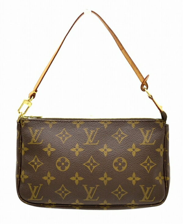 11461148 Louis Vuitton Monogram Pochette Accessoire Pouch Canvas Brown