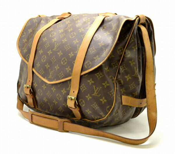 11461283 1 Louis Vuitton Monogram Saumur GM Crossbody Bag Canvas Brown