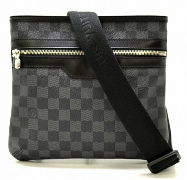 11461412 Louis Vuitton Damier Graphite Thomas Crossbody Bag Canvas Black