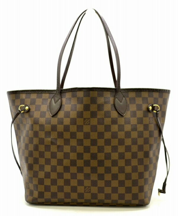 11461428 Louis Vuitton Damier Neverfull MM Tote Bag Canvas Brown