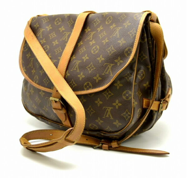 11461463 1 Louis Vuitton Monogram Saumur 35 Crossbody Bag Canvas Brown