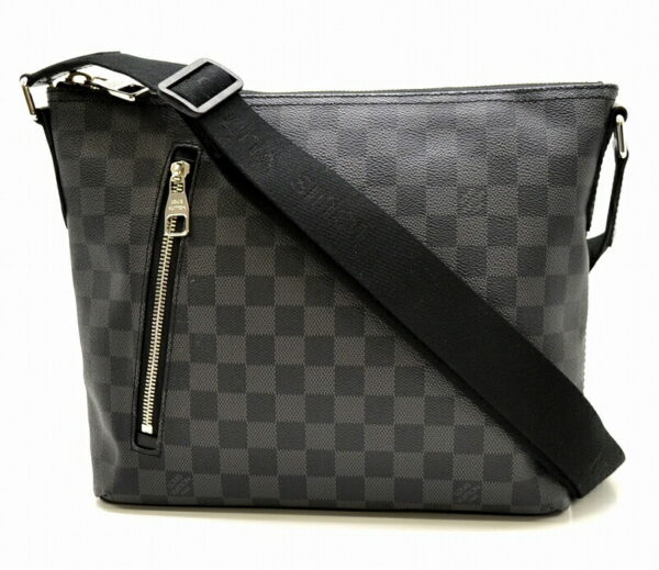 11461619 Louis Vuitton Damier Graphite Mick PM Crossbody Bag Canvas Black