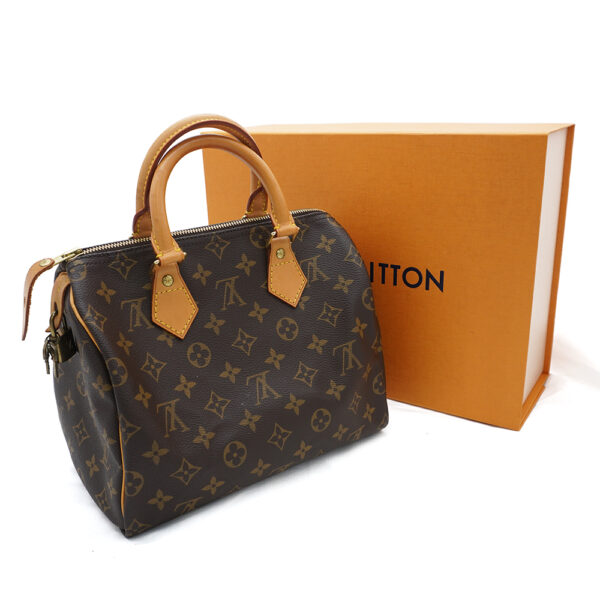 11466 1 Louis Vuitton Speedy 25 Handbag Monogram Brown