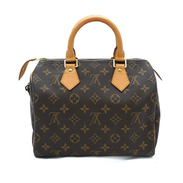 11466 2 Louis Vuitton Speedy 25 Handbag Monogram Brown