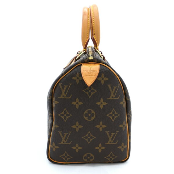 11466 3 Louis Vuitton Speedy 25 Handbag Monogram Brown