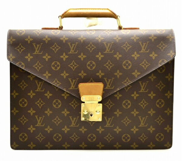 11470349 Louis Vuitton Monogram Serviette Conseil Document Bag Canvas Brown