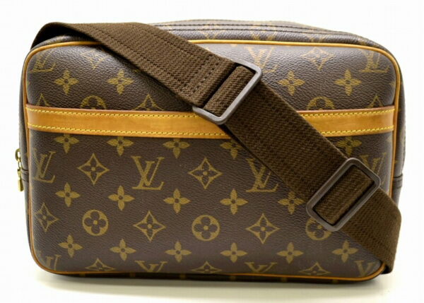 11470510 Louis Vuitton Monogram Reporter PM Crossbody Bag Canvas Brown