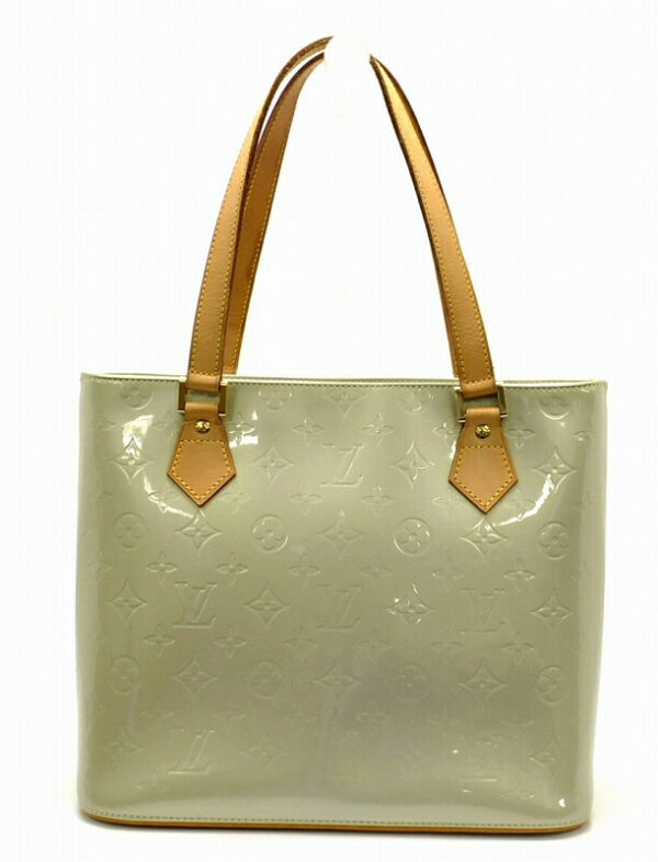 11470826 Louis Vuitton Vernis Houston Tote Bag Leather Gris