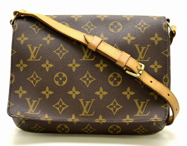 11470827 Louis Vuitton Monogram Musette Tango Shoulder Bag Canvas Brown