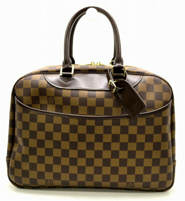 11470991 Louis Vuitton Damier Bowling Vanity Deauville Bag Canvas Brown