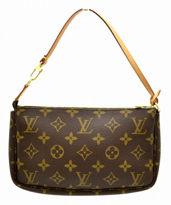 11470992 Louis Vuitton Monogram Pochette Accessory Pouch Canvas Brown