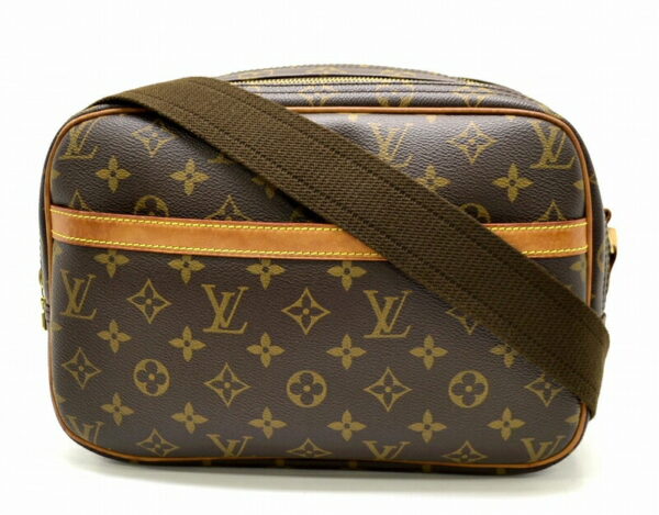 11471326 Louis Vuitton Monogram Reporter PM Crossbody Bag Canvas Brown