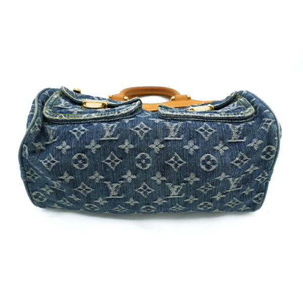 11471 3 Louis Vuitton Denim Neo Speedy Handbag Monogram Brown