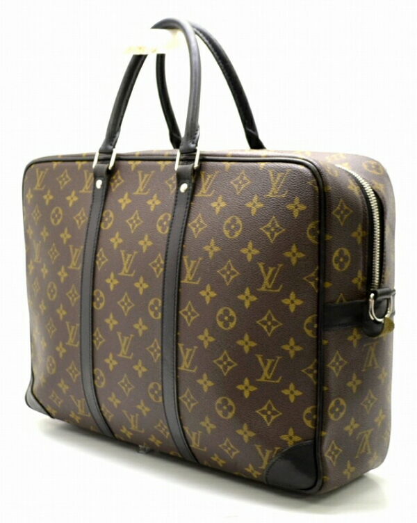 11480017 1 Louis Vuitton Monogram Macassar Porte de Cumin Voyage GM Document Bag Canvas Brown