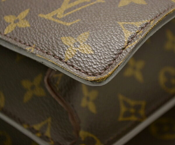 11480338 2 Louis Vuitton Monogram Serviette Fermoir Document Bag Canvas Brown