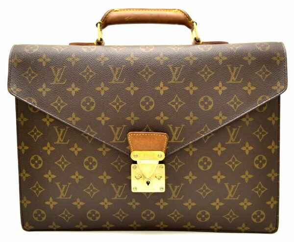 11480458 Louis Vuitton Monogram Serviette Conseil Document Bag Canvas Brown