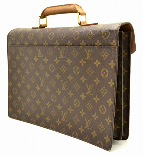 11480458 1 Louis Vuitton Monogram Serviette Conseil Document Bag Canvas Brown