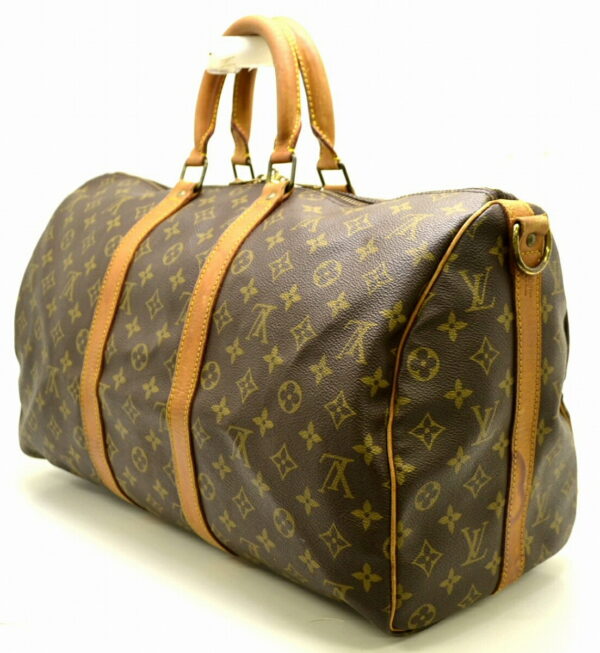 11480703 1 Louis Vuitton Monogram Keepall Bandouliere 45 Bag Canvas Brown