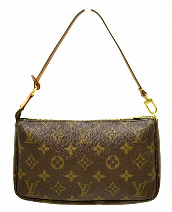 11480712 Louis Vuitton Monogram Pochette Accessory Pouch Canvas Brown