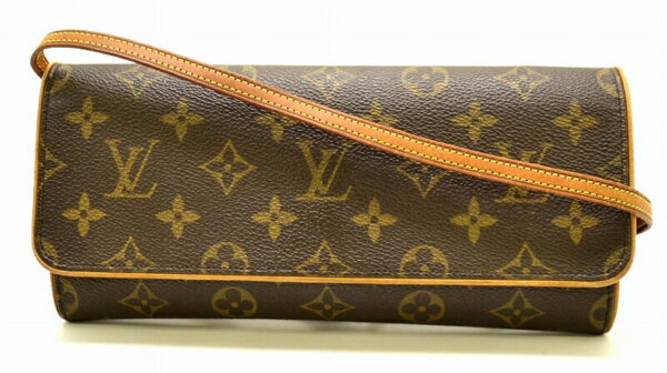 11480716 Louis Vuitton Monogram Pochette Twin GM Canvas Brown