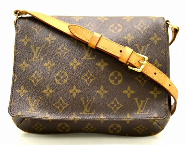 11480803 Louis Vuitton Monogram Musette Tango Shoulder Bag Canvas Brown