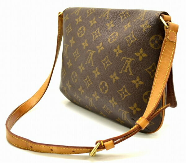 11480803 1 Louis Vuitton Monogram Musette Tango Shoulder Bag Canvas Brown