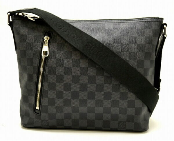 11480845 Louis Vuitton Damier Graphite Mick PM Crossbody Bag Canvas Black