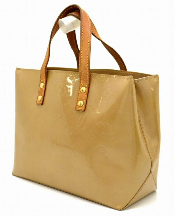 11480928 1 Louis Vuitton Vernis Reid PM Tote Bag Leather Noisette Beige