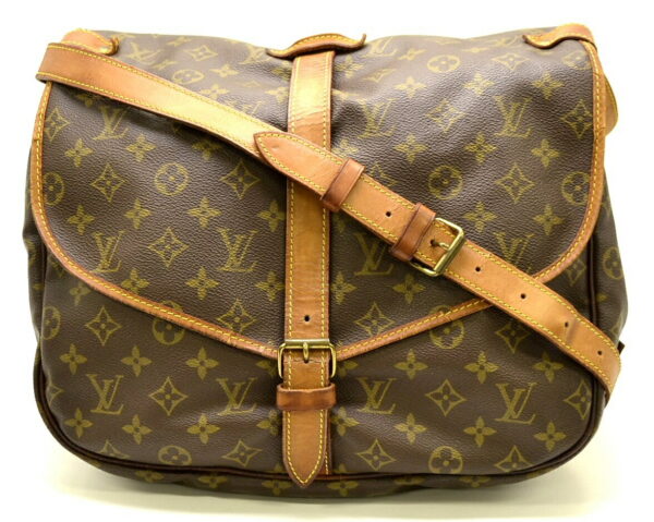 11481102 Louis Vuitton Monogram Saumur 35 Crossbody Bag Canvas Brown