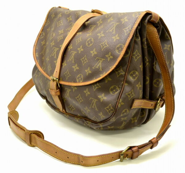 11481102 1 Louis Vuitton Monogram Saumur 35 Crossbody Bag Canvas Brown