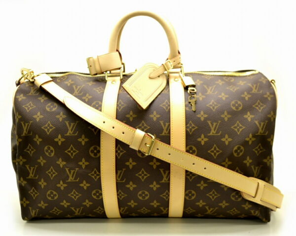 11481136 Louis Vuitton Monogram Keepall Bandouliere 45 Bag Canvas Brown