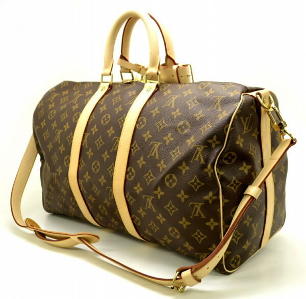 11481136 1 Louis Vuitton Monogram Keepall Bandouliere 45 Bag Canvas Brown