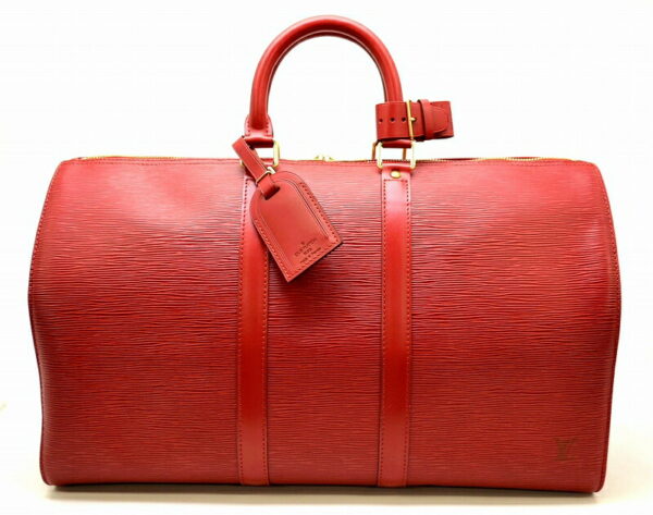 11481193 Louis Vuitton Epi Keepall 50 Bag Leather Castilian Red