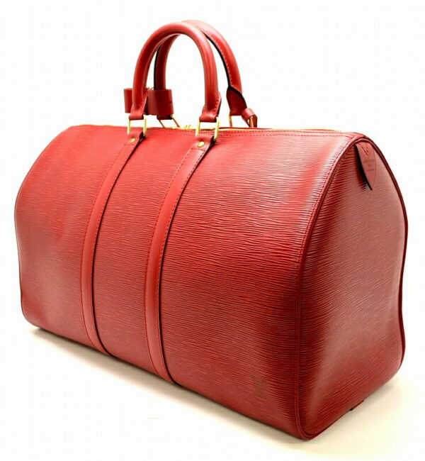 11481193 1 Louis Vuitton Epi Keepall 50 Bag Leather Castilian Red