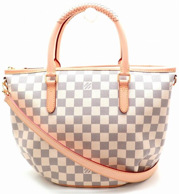 11481300 Louis Vuitton Riviera PM Tote Bag Damier Azur White