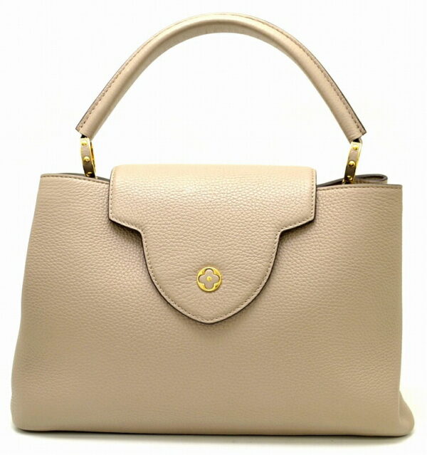 11481324 Louis Vuitton Capucines MM Handbag Taurillon Leather Beige