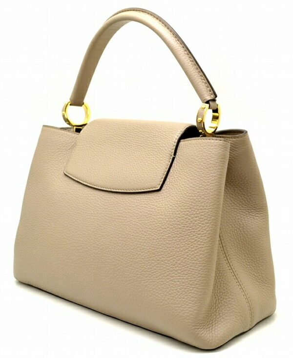 11481324 1 Louis Vuitton Capucines MM Handbag Taurillon Leather Beige