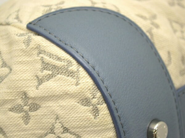 11490176 2 Louis Vuitton Pochette Round Shoulder Bag Monogram Denim Blue